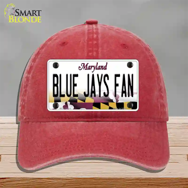 Blue Jays Fan Novelty License Plate Hat Unconstructed Cotton / Red