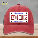 Boston College Novelty License Plate Hat Unconstructed Cotton / Red