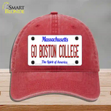 Go Boston College Novelty License Plate Hat Unconstructed Cotton / Red