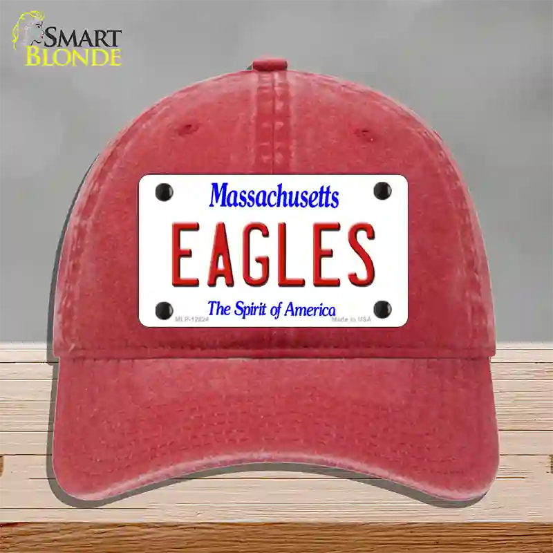 Eagles Novelty License Plate Hat Unconstructed Cotton / Red