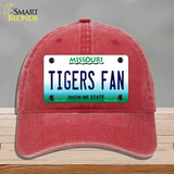 Tigers Fan Missouri Novelty License Plate Hat Unconstructed Cotton / Red