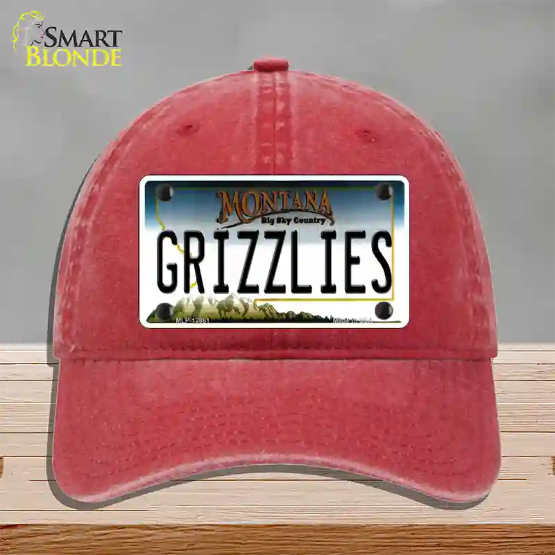 Grizzlies Novelty License Plate Hat Unconstructed Cotton / Red