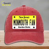 Monmouth Fan Novelty License Plate Hat Unconstructed Cotton / Red