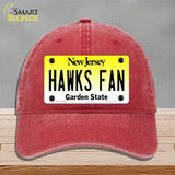 Hawks Fan New Jersey Novelty License Plate Hat Unconstructed Cotton / Red