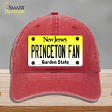 Princeton Fan Novelty License Plate Hat Unconstructed Cotton / Red