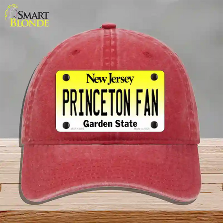 Princeton Fan Novelty License Plate Hat Unconstructed Cotton / Red