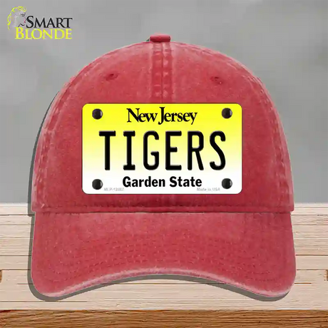 Tigers Novelty License Plate Hat Unconstructed Cotton / Red