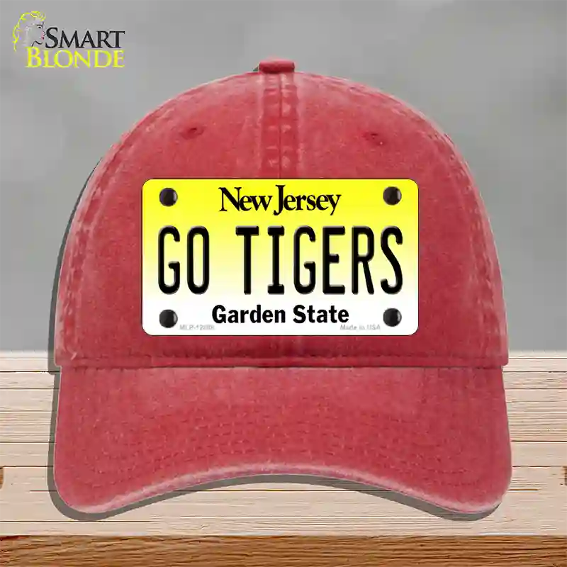 New Jersey Go Tigers Novelty License Plate Hat Unconstructed Cotton / Red