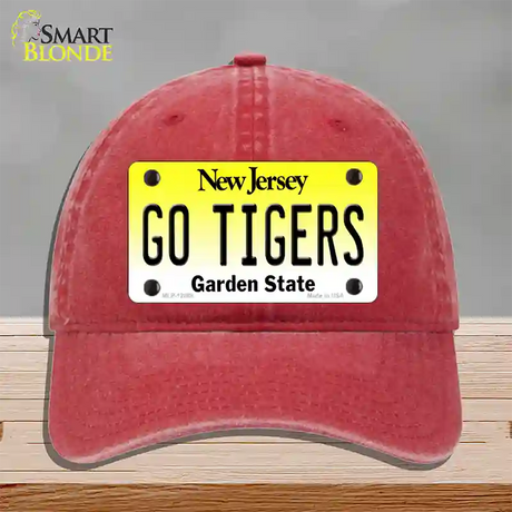 New Jersey Go Tigers Novelty License Plate Hat Unconstructed Cotton / Red