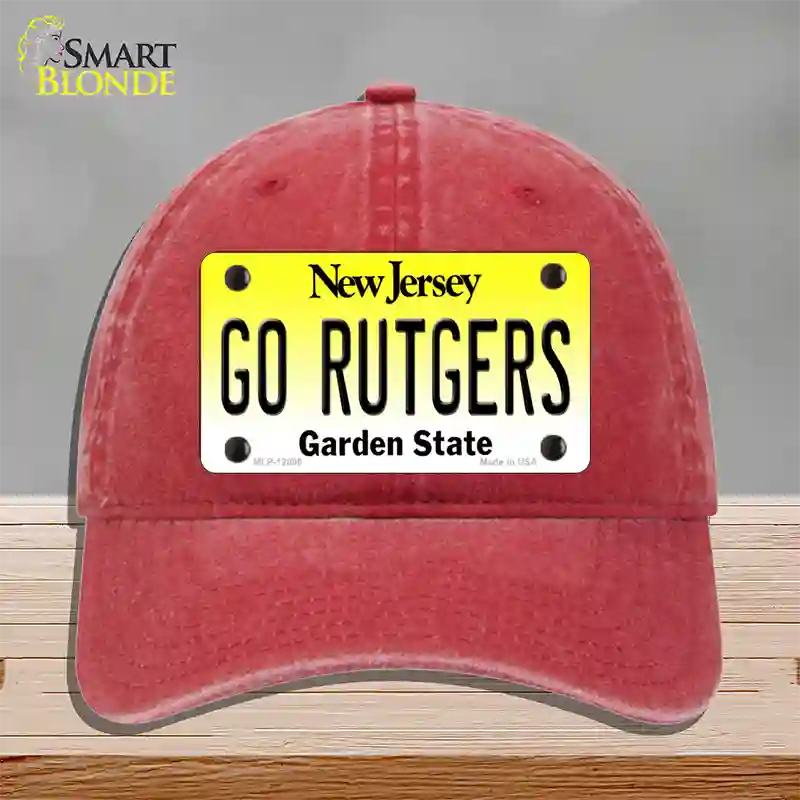 Go Rutgers Novelty License Plate Hat Unconstructed Cotton / Red