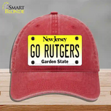 Go Rutgers Novelty License Plate Hat Unconstructed Cotton / Red