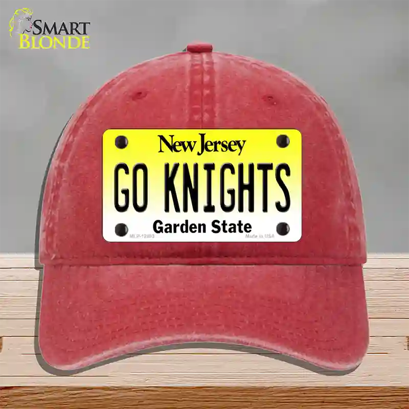 Go Knights New Jersey Novelty License Plate Hat Unconstructed Cotton / Red