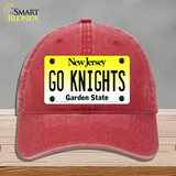 Go Knights New Jersey Novelty License Plate Hat Unconstructed Cotton / Red