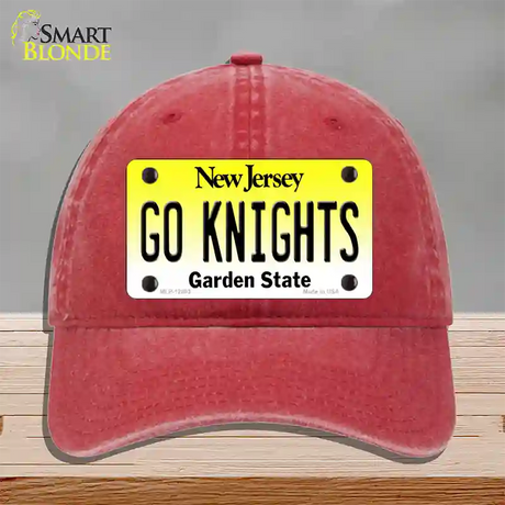 Go Knights New Jersey Novelty License Plate Hat Unconstructed Cotton / Red