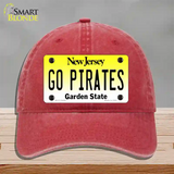 Go Pirates Novelty License Plate Hat Unconstructed Cotton / Red