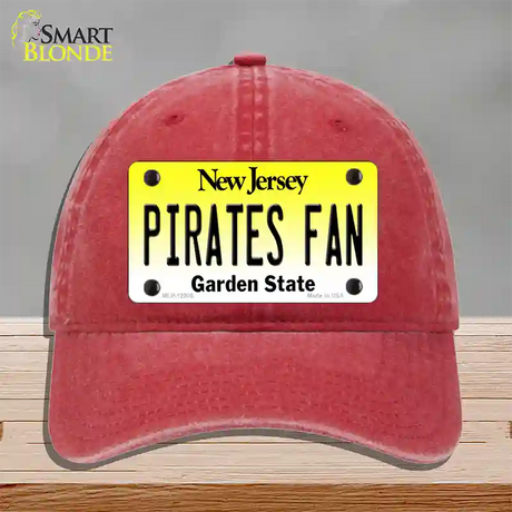 Pirates Fan Novelty License Plate Hat Unconstructed Cotton / Red