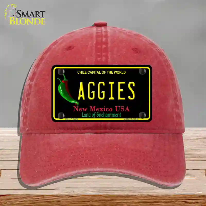 Aggies Novelty License Plate Hat Unconstructed Cotton / Red