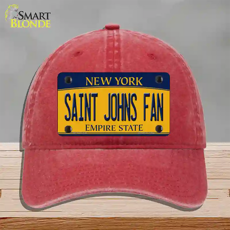 Saint Johns Fan Novelty License Plate Hat Unconstructed Cotton / Red