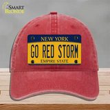 Go Red Storm Novelty License Plate Hat Unconstructed Cotton / Red