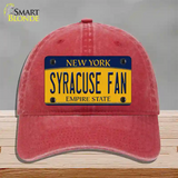 Syracuse Fan Novelty License Plate Hat Unconstructed Cotton / Red