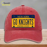 Go Black Knights Novelty License Plate Hat Unconstructed Cotton / Red