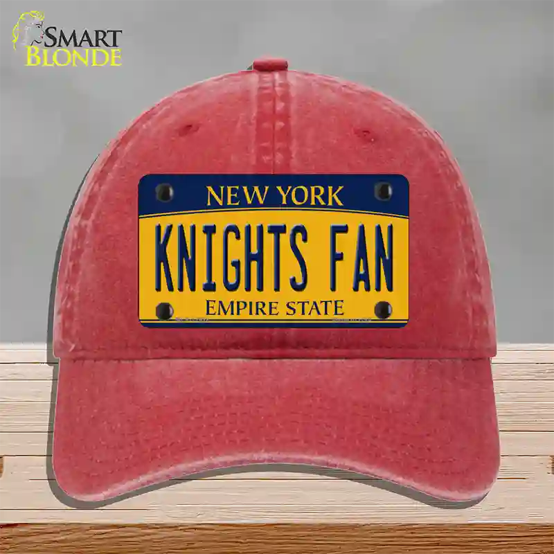 Black Knights Fan Novelty License Plate Hat Unconstructed Cotton / Red