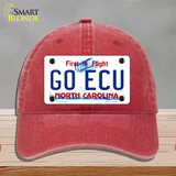 Go East Carolina Univ Novelty License Plate Hat Unconstructed Cotton / Red