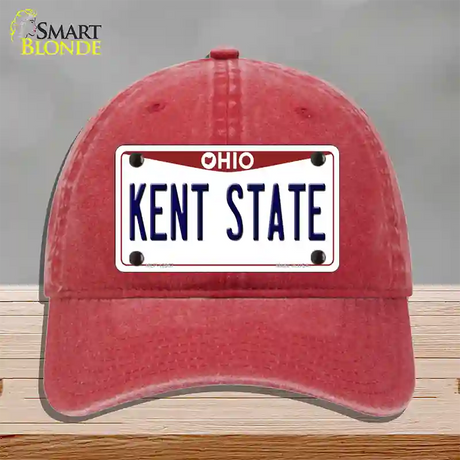 Kent State Novelty License Plate Hat Unconstructed Cotton / Red