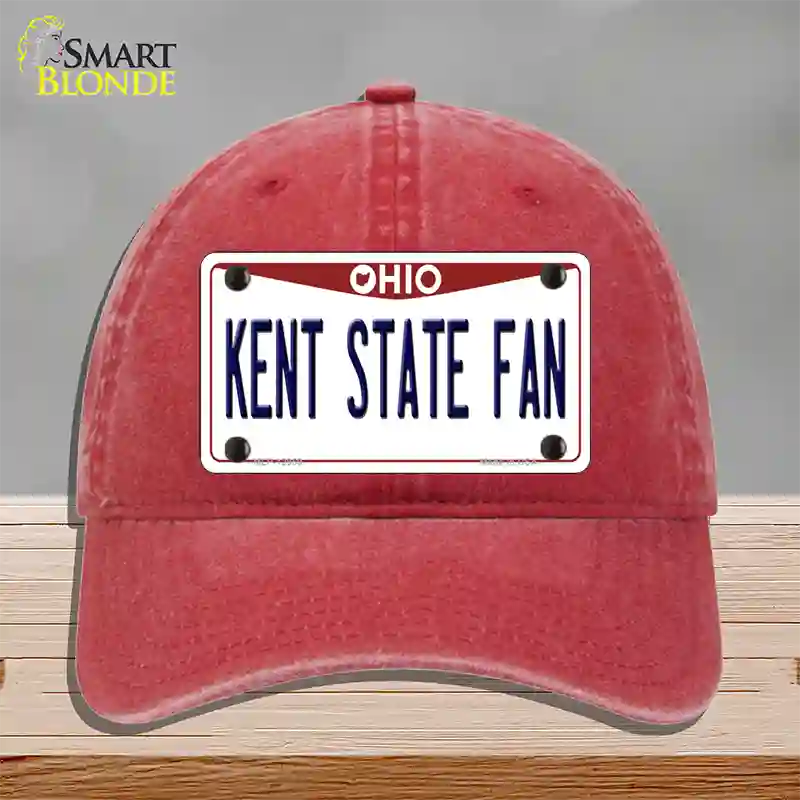 Kent State Fan Novelty License Plate Hat Unconstructed Cotton / Red