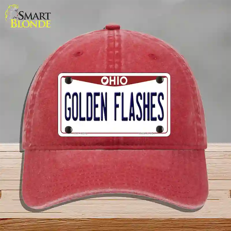 Golden Flashes Novelty License Plate Hat Unconstructed Cotton / Red