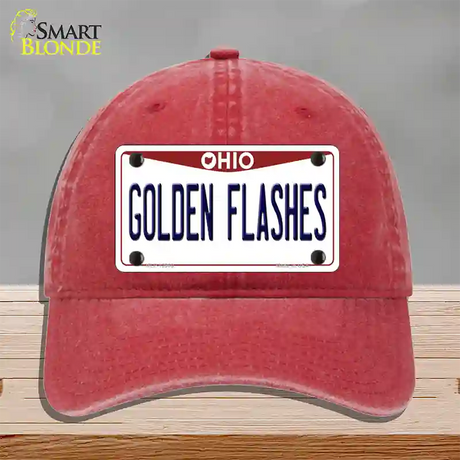 Golden Flashes Novelty License Plate Hat Unconstructed Cotton / Red