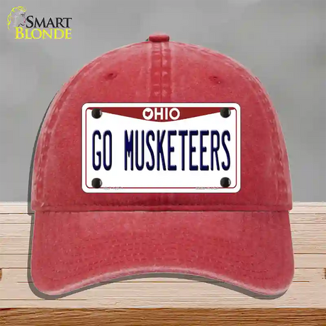 Go Musketeers Novelty License Plate Hat Unconstructed Cotton / Red