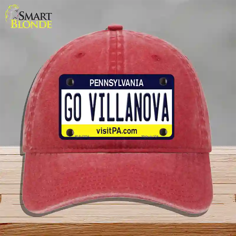 Go Villanova Novelty License Plate Hat Unconstructed Cotton / Red