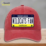 Wildcats Fan Pennsylvania Novelty License Plate Hat Unconstructed Cotton / Red