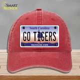 South Carolina Go Tigers Novelty License Plate Hat Unconstructed Cotton / Red