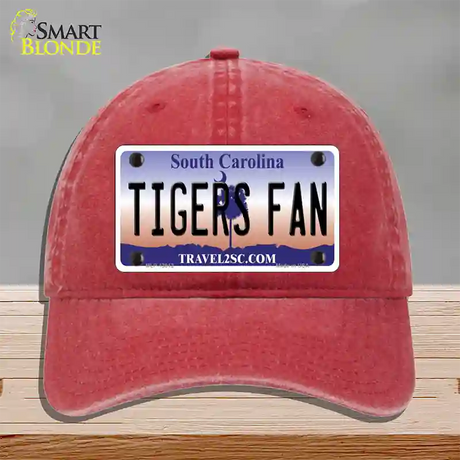 South Carolina Plate Tigers Fan Novelty License Plate Hat Unconstructed Cotton / Red