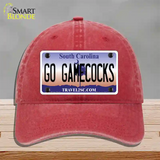 Go Gamecocks Novelty License Plate Hat Unconstructed Cotton / Red