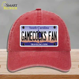 Gamecocks Fan Novelty License Plate Hat Unconstructed Cotton / Red