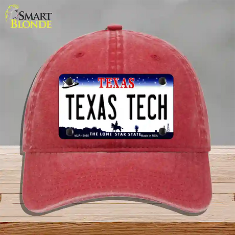 Texas Tech Novelty License Plate Hat Unconstructed Cotton / Red