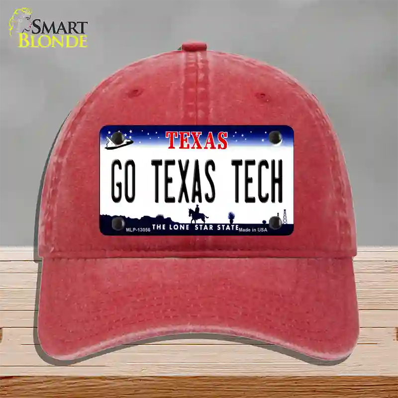 Go Texas Tech Novelty License Plate Hat Unconstructed Cotton / Red