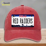 Red Raiders Novelty License Plate Hat Unconstructed Cotton / Red