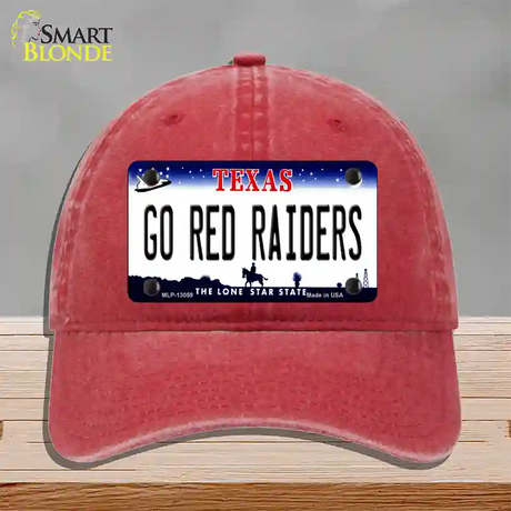 Go Red Raiders Novelty License Plate Hat Unconstructed Cotton / Red