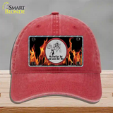 Find Hot Leave Wet Firefighter Novelty License Plate Hat Unconstructed Cotton / Red