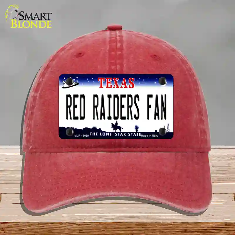 Red Raiders Fan Novelty License Plate Hat Unconstructed Cotton / Red