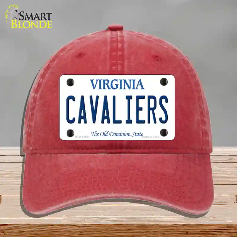 Cavaliers Novelty License Plate Hat Unconstructed Cotton / Red