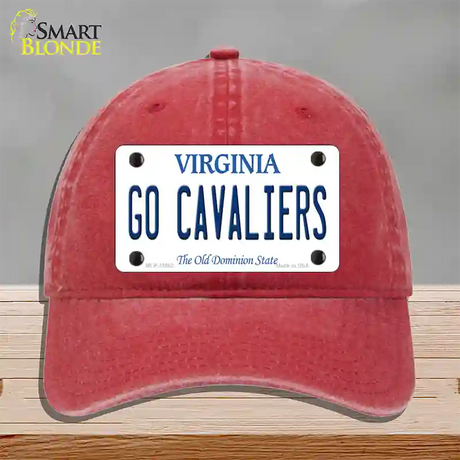 Go Cavaliers Novelty License Plate Hat Unconstructed Cotton / Red