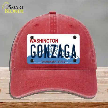 Gonzaga Novelty License Plate Hat Unconstructed Cotton / Red