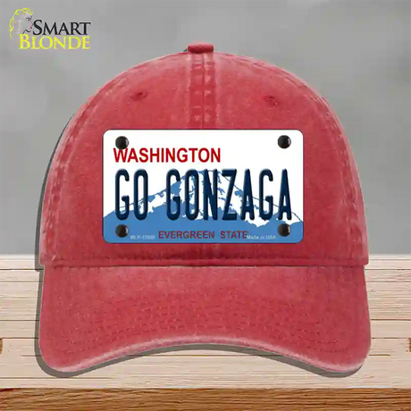 Go Gonzaga Novelty License Plate Hat Unconstructed Cotton / Red