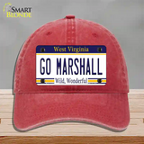 Go Marshall Novelty License Plate Hat Unconstructed Cotton / Red