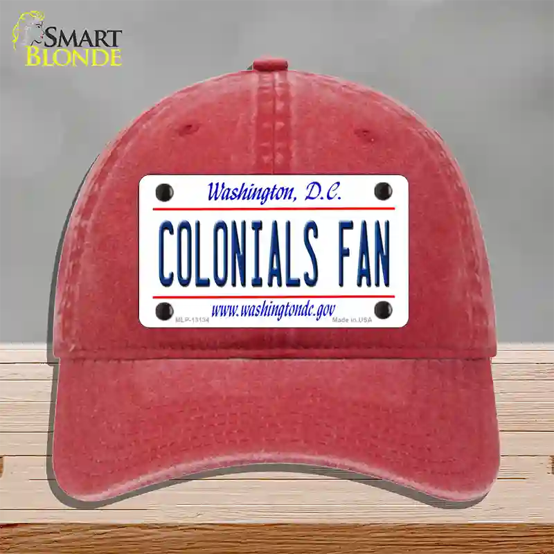 Colonials Fan Novelty License Plate Hat Unconstructed Cotton / Red